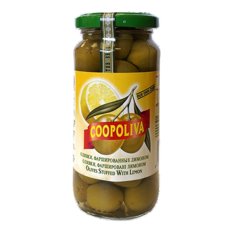 Green olives stuffed with lemon Coopoliva 244ml