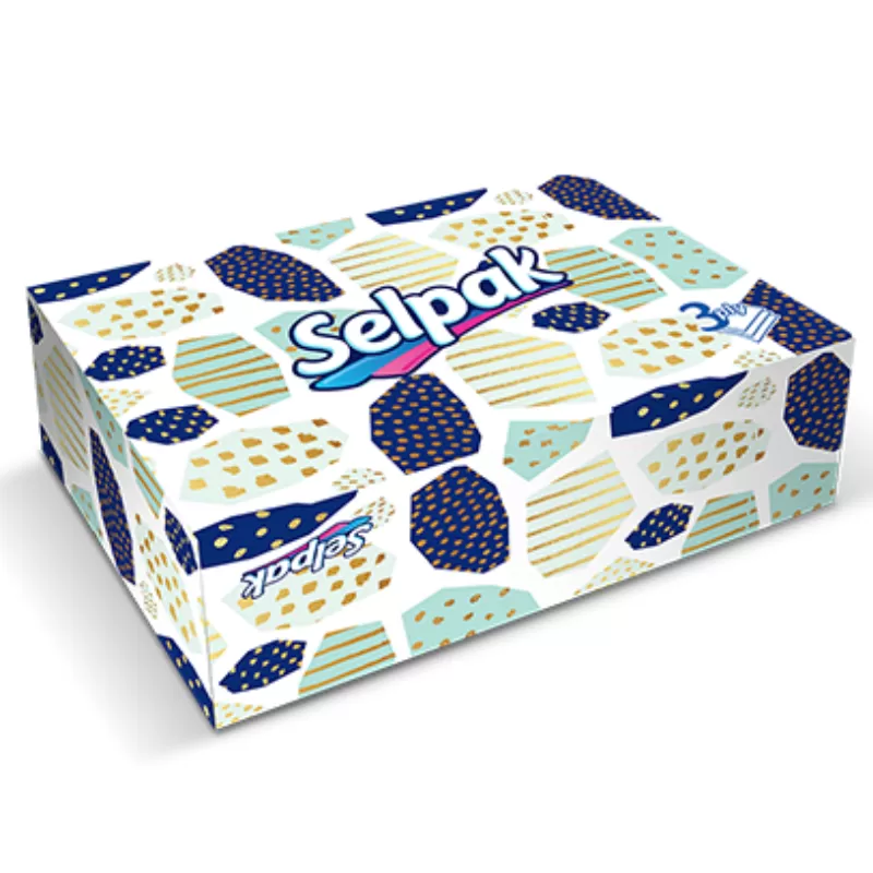 Салфетки в коробке Selpak 3слоя 70шт