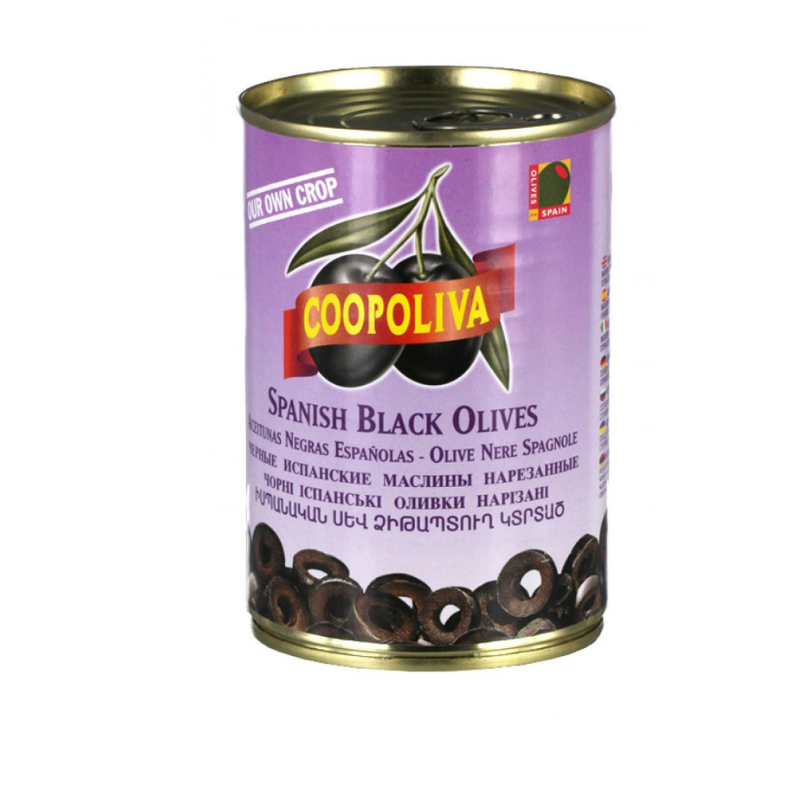 Black olives Sliced Coopoliva 385ml