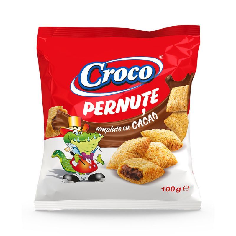 Pillows with chocolate filling Croco 100g