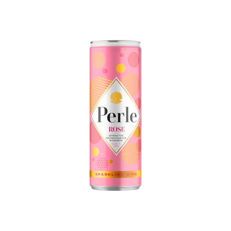 Sparkling wine pink semi-sweet Perle 0.25l