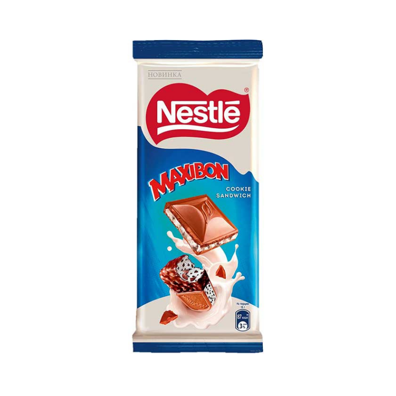 Chocolate bar with Nestle ice cream and cookies flavor 80g