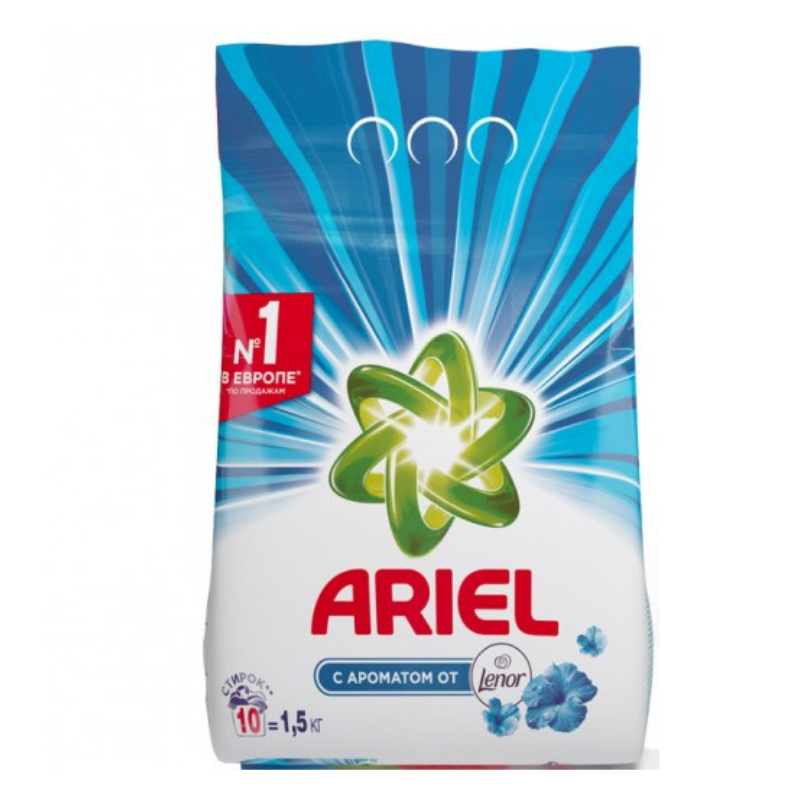 Стиральный порошок Ariel с Lenor для белого 1.5кг