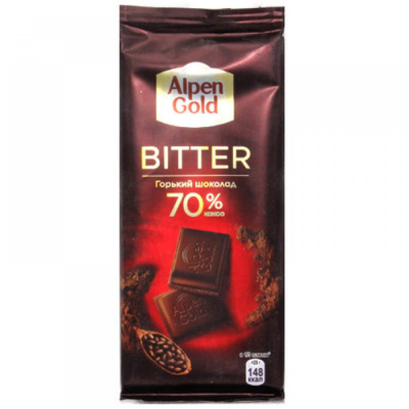 Chocolate bar Bitter Chocolate 70% Alpen Gold 85g