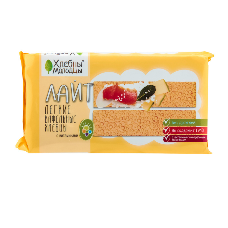 Wafer crispbread with vitamins Khlebtsy-Molodtsi 70g
