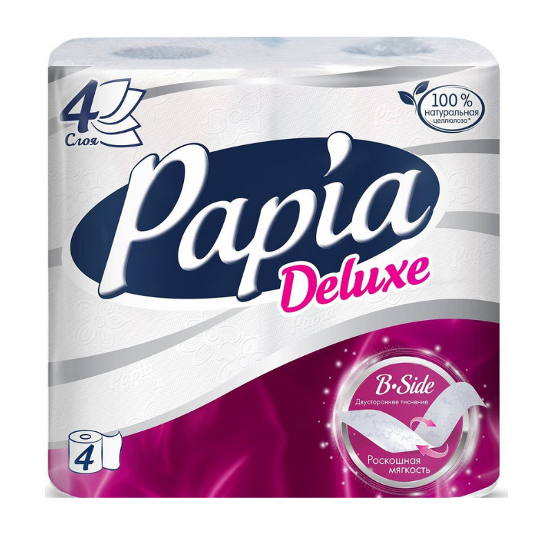 Toilet paper 4 layers Papia Deluxe 4pcs