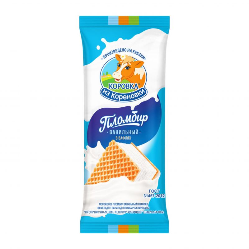 Ice cream with waffles Korovka iz Korenovki 70g
