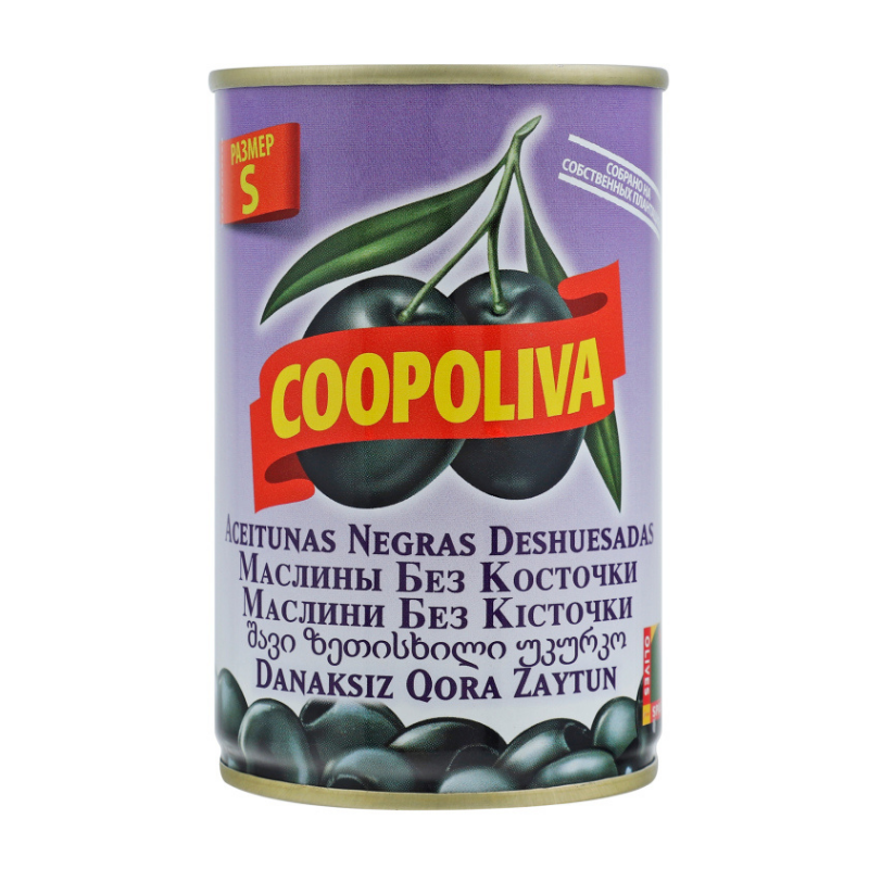 Black pitted olive Coopoliva 300g