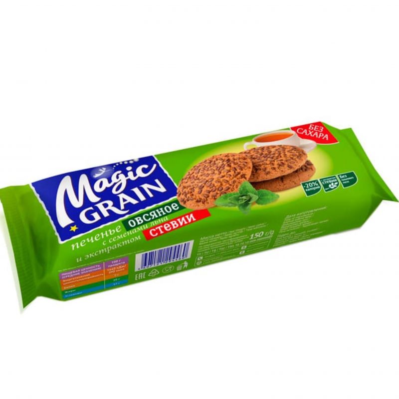 Cookies with flax seeds and stevia extract Magic Grain 150g