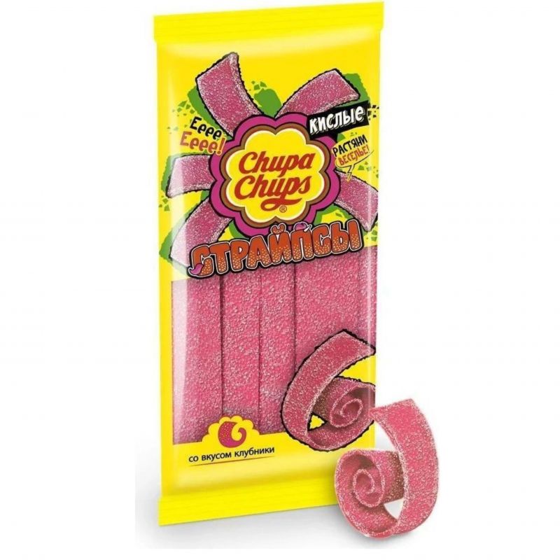 Sour chewing roll strawberry 120g