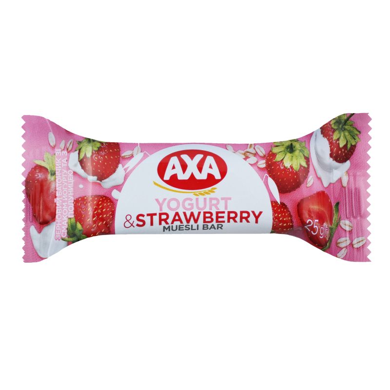 Muesli bar with yoghurt and strawberries AXA 25g