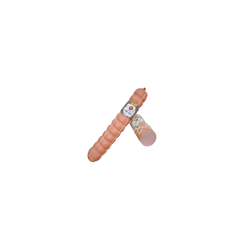 Boiled milk sausage Bacon in a grid 1kg