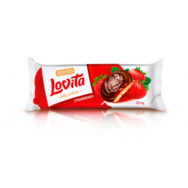 Raspberry chocolate cookies Lovita Roshen 420g