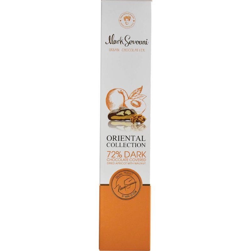 Chocolate set with dried apricots and nuts 72% Mark Sevouni 130g