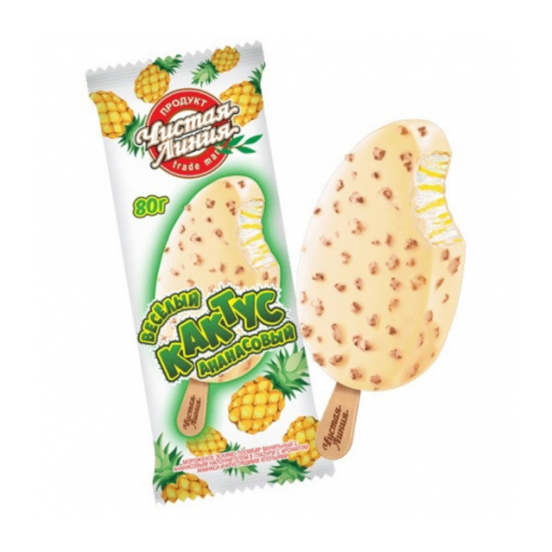 Ice cream Cactus-Pineapple Chistaya Liniya 80g