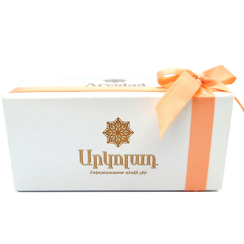 Chocolate with dried peaches and marzipan Arcolad 250g
