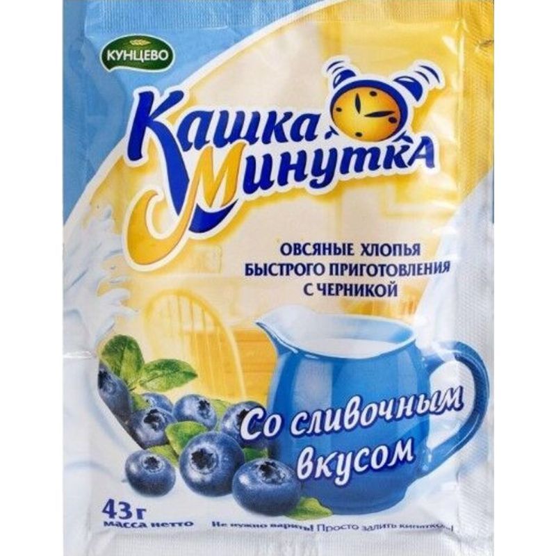 Хлопья овсяные со сливками Каша Минутка 43г